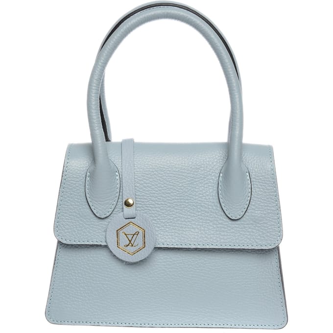Luisa Vannini Turquoise Rundleer Tas