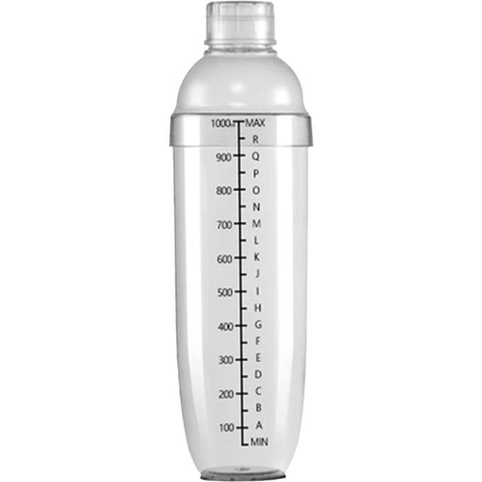 Cocktailshaker Transparant Morsbestendig Handdrankshakerbeker met Schalen voor Thee Thuisbar white