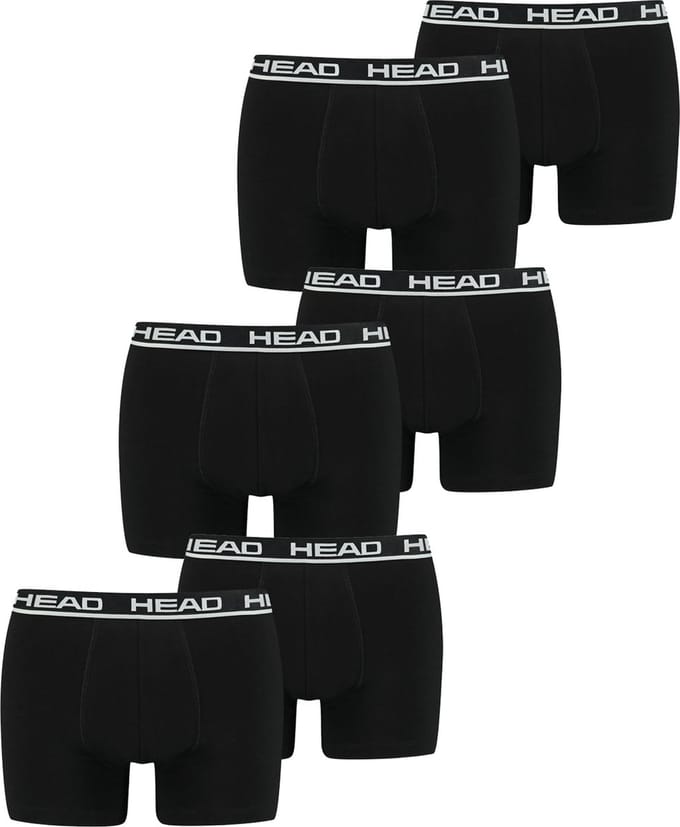 HEAD Heren Boxershorts HEAD BASIC BOXER 6er Pack Zwart S