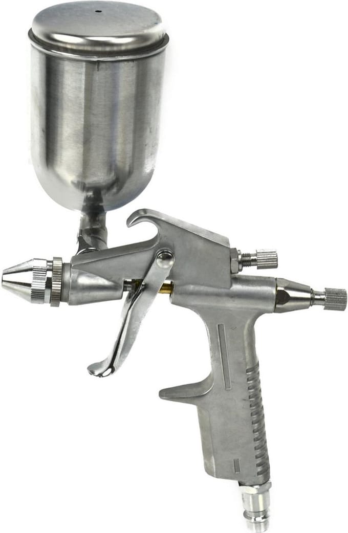 GEKO Mini spuitpistool - HVLP - 200 ml - Compact - Aluminium behuizing