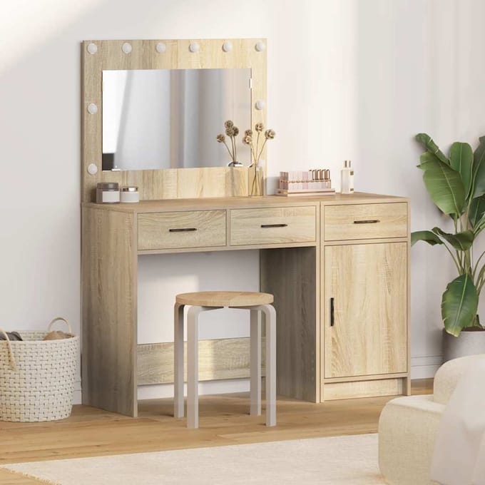 vidaXL - Kaptafel - 2 - st - Bruin - 40 - x - 41 - x - 75 - cm - Bewerkt - hout