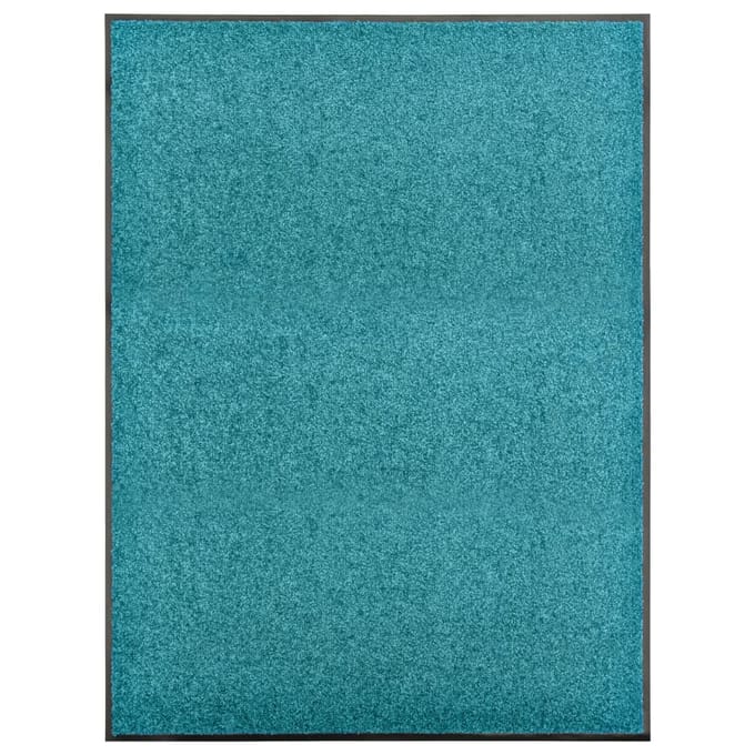 vidaXL - Deurmat - wasbaar - 90x120 - cm - cyaan