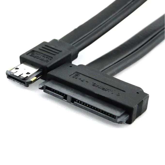 Esata-kabel (Esata+USB-combo) naar 22-pins Sata-kabel.