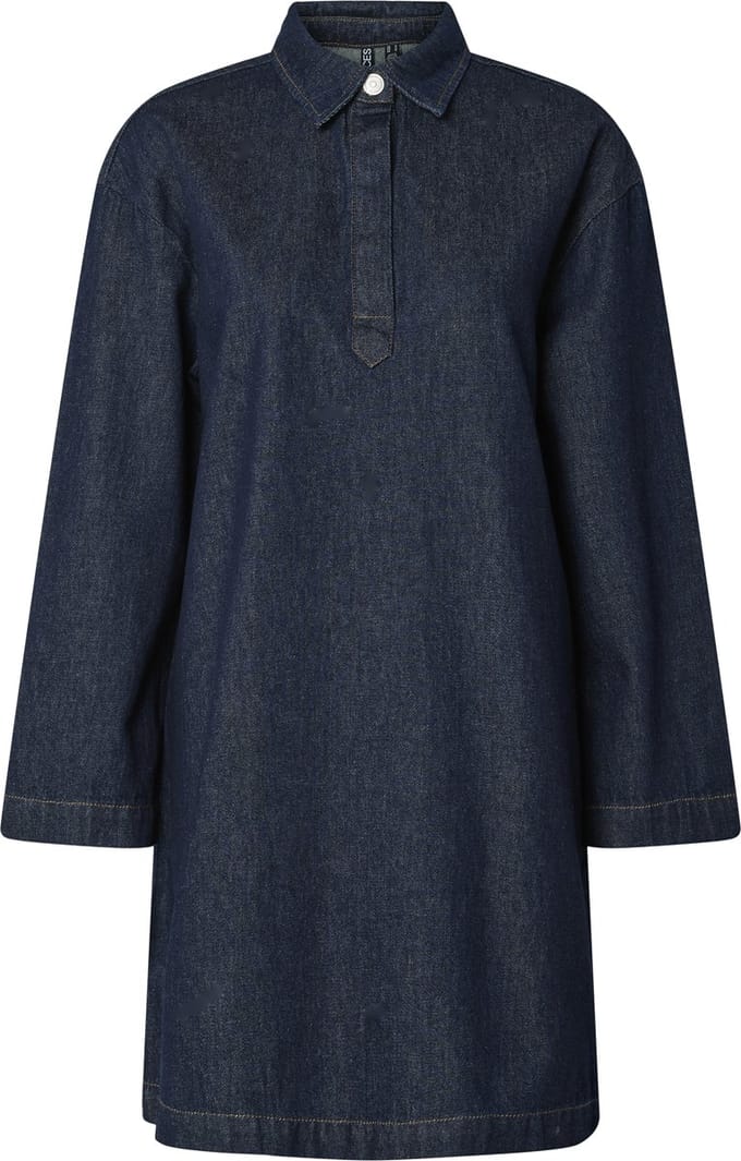 PIECES - PCKENYA LS A-SHAPE DENIM DRESS NOOS BC - Dames - Mini jurken