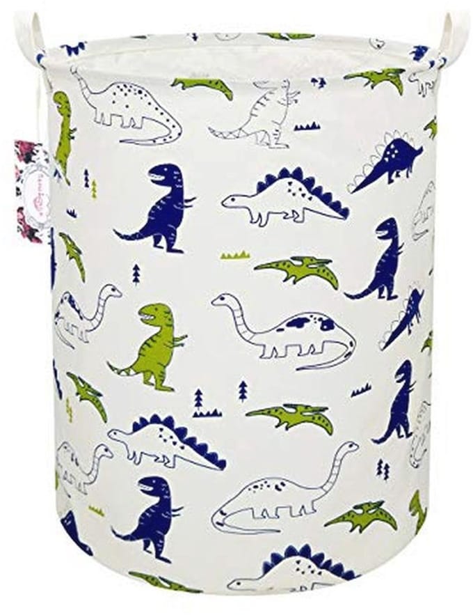 Schattige Dinosaurus Wasmand voor Kinderen – Speelgoedopslag met Handgrepen