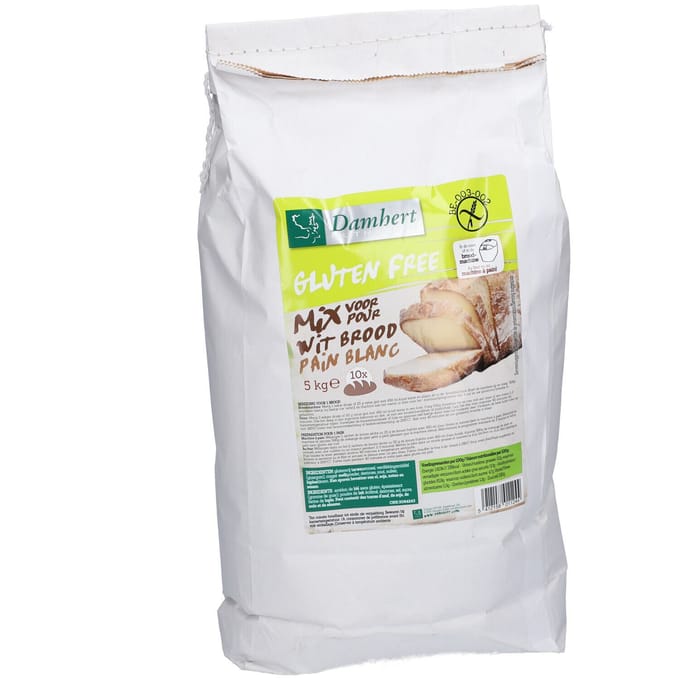 Damhert Gluten Free Broodmix Wit Groot 5000GR