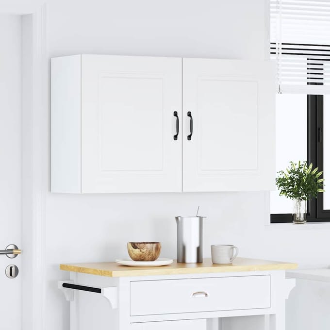 vidaXL - Keukenbovenkasten - 2 - st - Kalmar - bewerkt - hout - wit