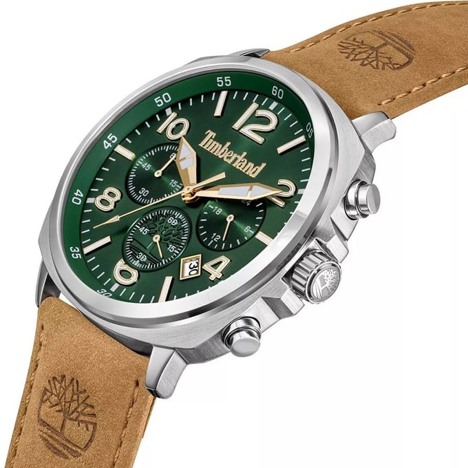 Timberland TDWGC0068504 - Horloge - Leer - Pastelbruin - 44 mm