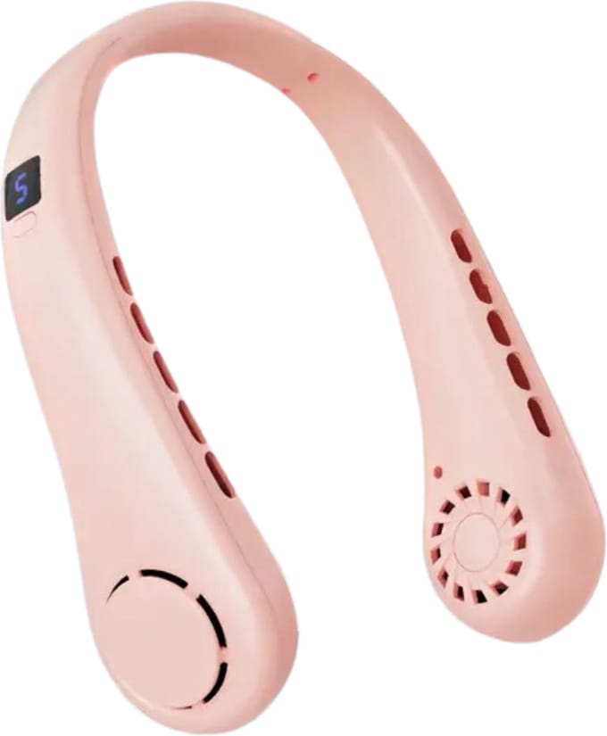 Bovista Nekventilator - Draagbare Gezichtsventilator - Neck Fan - Met Koeling - Hals - Hoofd - Roze - Neck Koeling