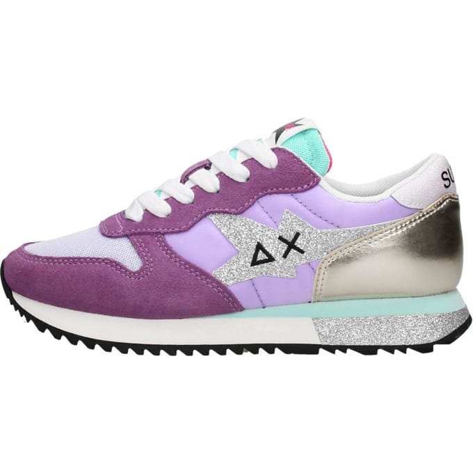 SUN68 Stargirl Glitter Logo Sneakers Laag - lila - Maat 37
