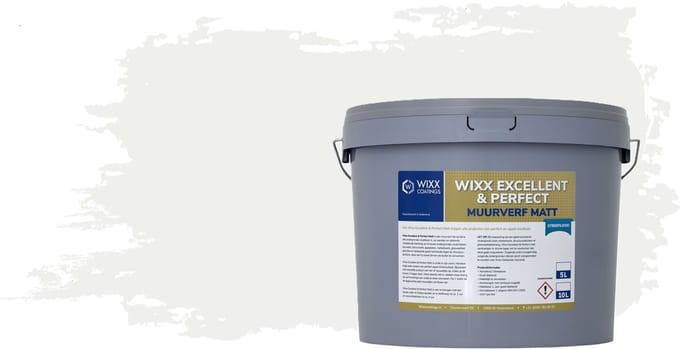Wixx Excellent en Perfect Muurverf Matt - 5L - RAL 9016 Verkeerswit