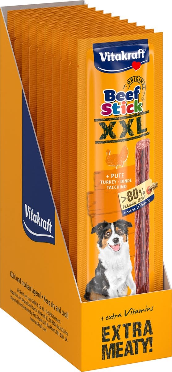 Vitakraft Beef Stick XXL kalkoen - 15 stuks - 15x30 gram