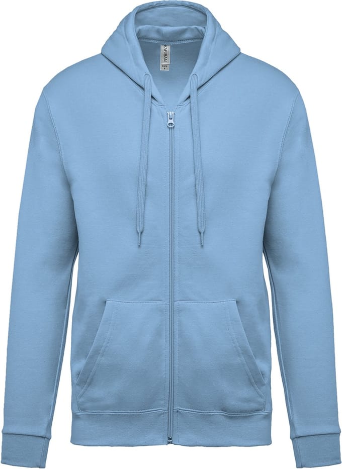 Kariban Sweater met rits en capuchon K479 - sky blue - L