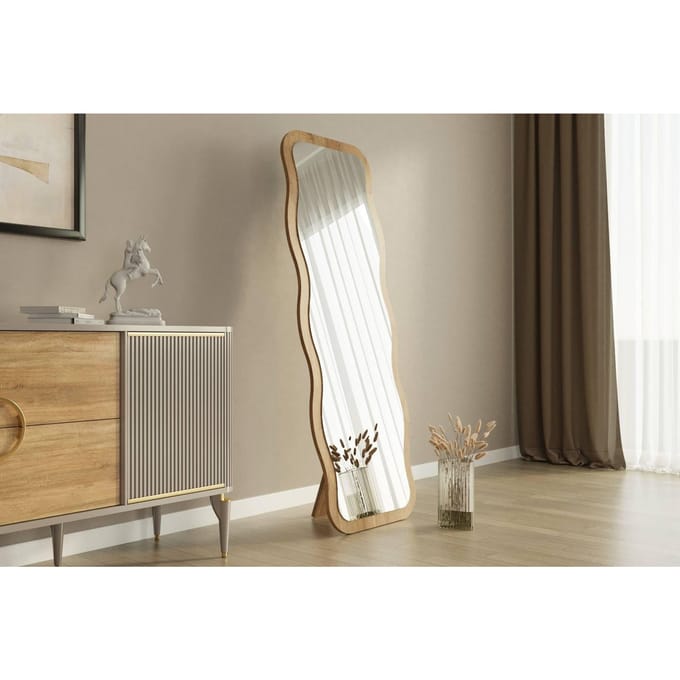 Luna - Vrijstaand houten spiegel 50x160cm