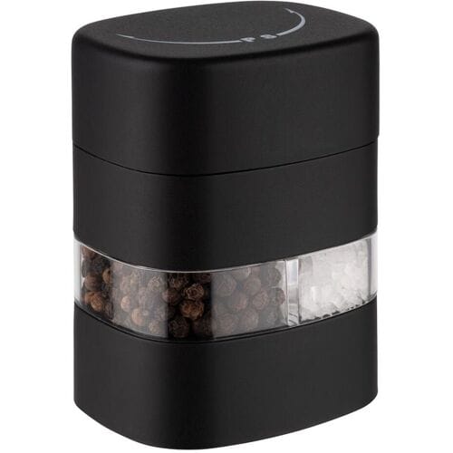 GGM Gastro (6 Stück) 2in1 Salz & Pfeffermühle - Kunststoff - Höhe: 80mm - Schwarz