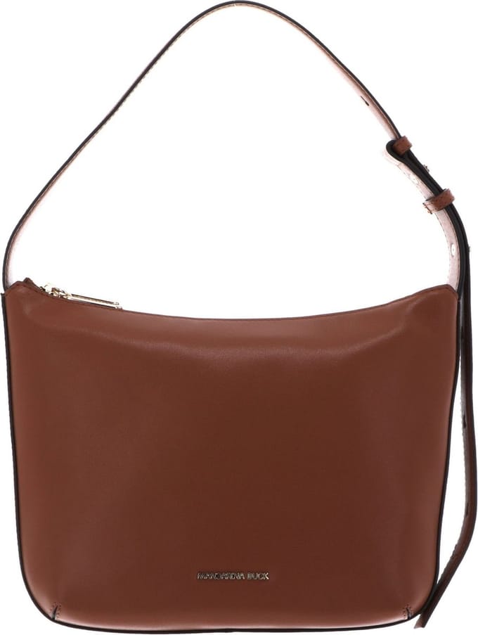 MANDARINA DUCK Leren Schoudertas Luna Hobo Small Caramel Cafe Bruine