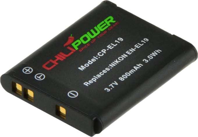 ChiliPower EN-EL19 accu voor Nikon - 800mAh