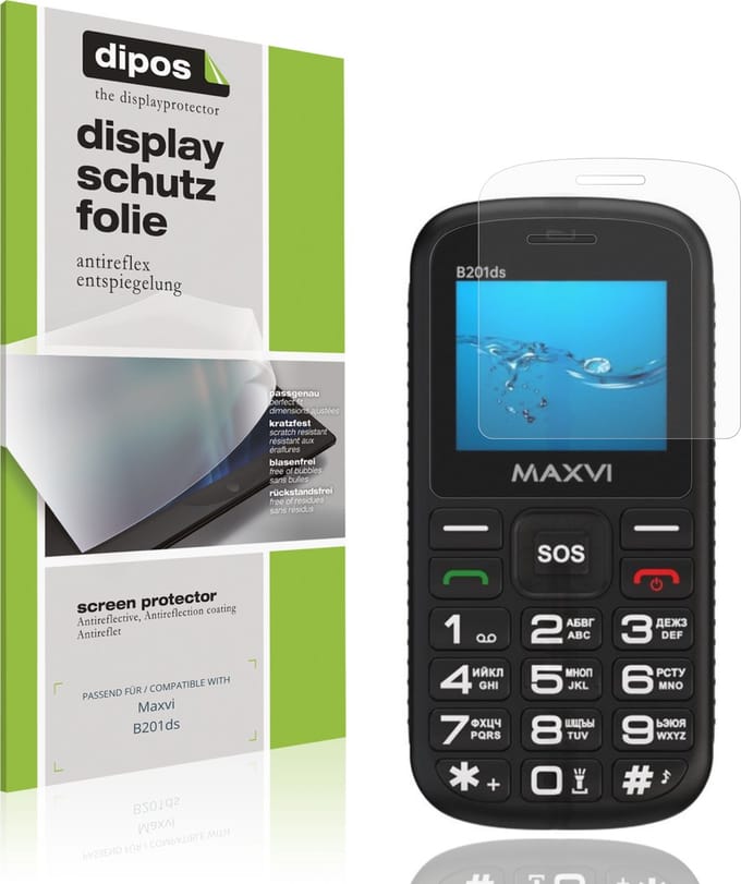 dipos – 4x Matte Beschermfolie geschikt voor Maxvi B201ds | Krasbestendige & antireflecterende Screenprotector Ultra-Thin