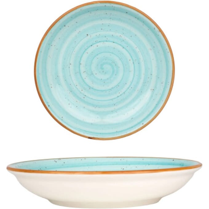 Bonna Diepbord - Aqua - Porselein - 20 cm (500cc) - set van 6