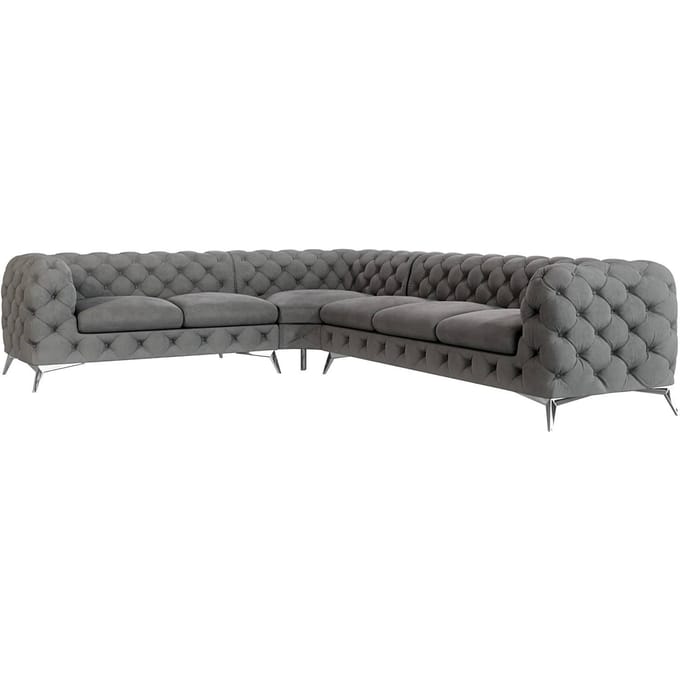 5-zitshoekbank Nora links velvet | Ropez