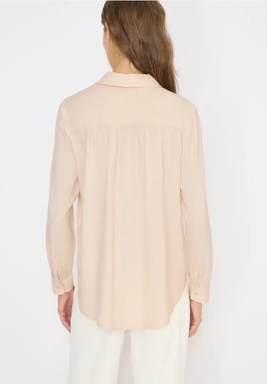 Overhemdblouse in effen kleur