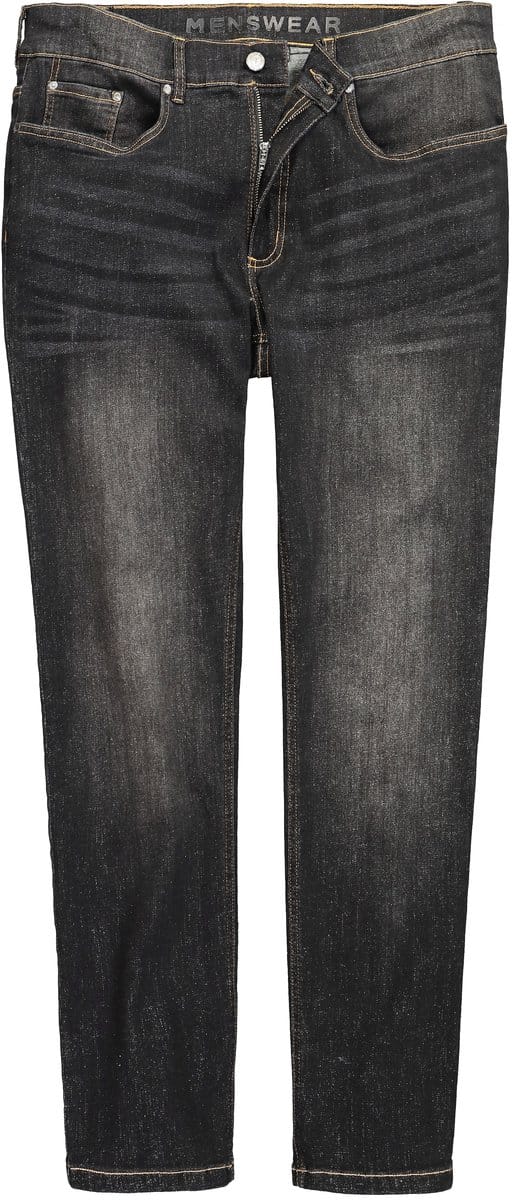 Men Plus - Heren - Jeans FLEXLASTIC® licht denim 5-pocket Straight Fit - Zwart - Maat 60