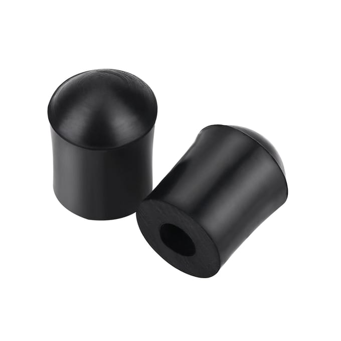 2 stuks Contrabas Staartpin Rubberen Tip Stopper Zwarte Beschermer Eindkap Accessoire black