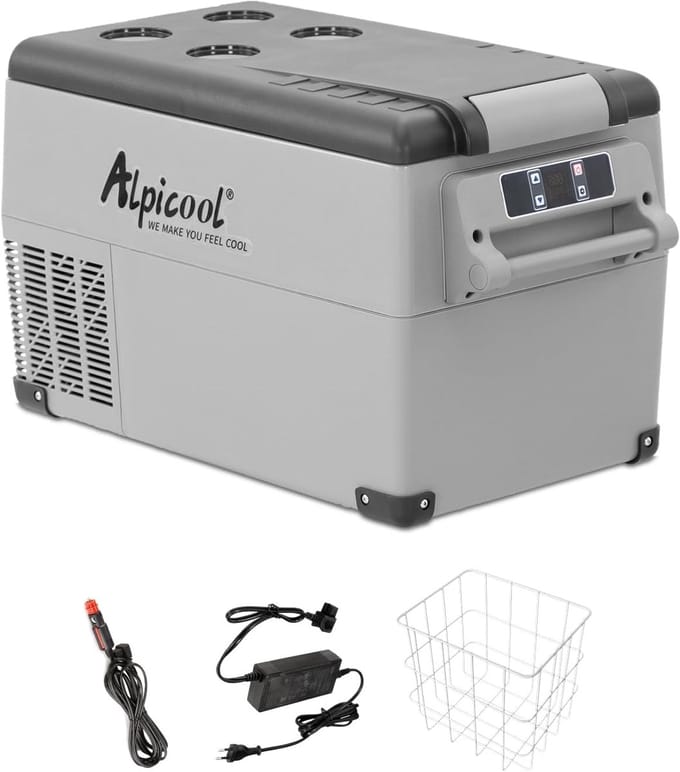 Draagbare Koelbox 35L - 12V Mini-Vriesbox voor Auto en Camping (USB-aansluiting, -20°C tot 20°C)