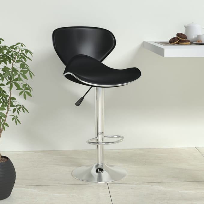 vidaXL - Barkruk - kunstleer - zwart