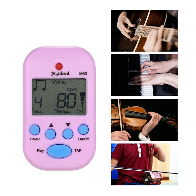 Mini Digitale Metronoom M50 Tempo Metronoom Clip-On Elektronische Metronoom Geschikt voor zakmetronoom