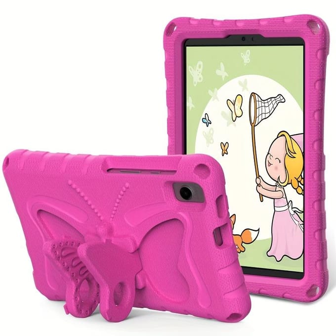 Hoesje voor Samsung Galaxy Tab A11 8,7 Inch / A9 8,7  / A7 Lite 8,7”, Ingebouwd met Bijenstandaard, Duurzaam Schokbestendig helder roze