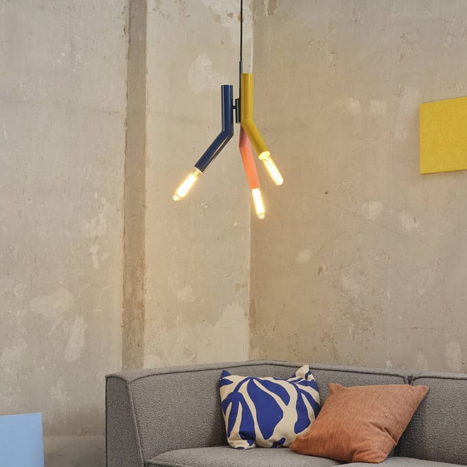 OSRAM DECOR Straw Pendel hanglamp, 3xE27, niet dimbaar, IP20, metaal, 320mm, veelkleurig