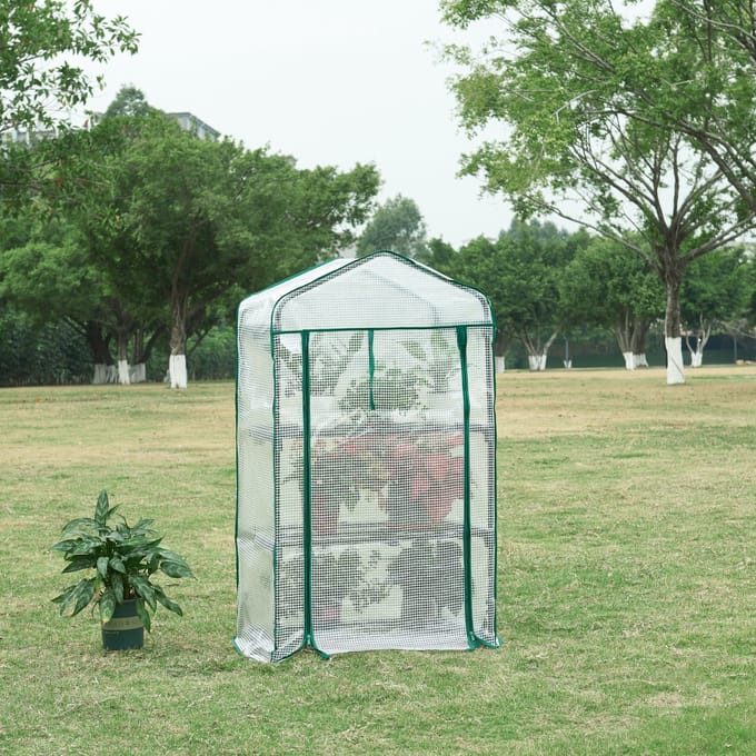 Tuinkas Chaam foliekas 125x69x49 cm wit