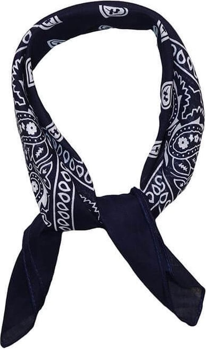 Bandana / Kleine Sjaal Donker Blauw - Wit