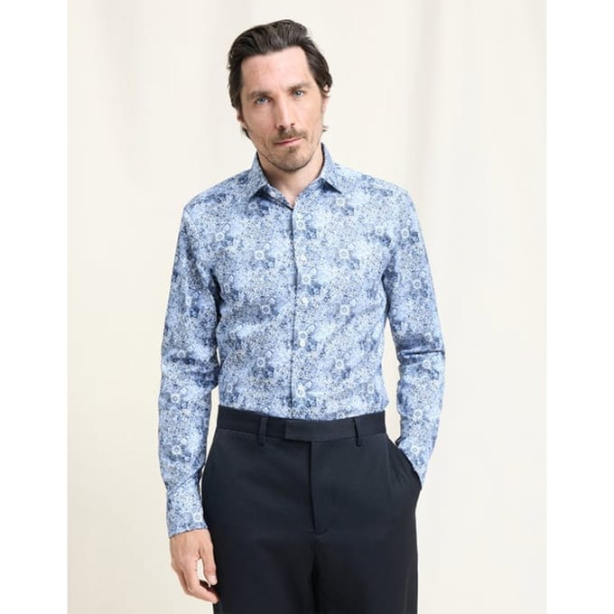 OLYMP SIGNATURE Overhemd, tailored fit, SIGNATURE Kent, Bleu