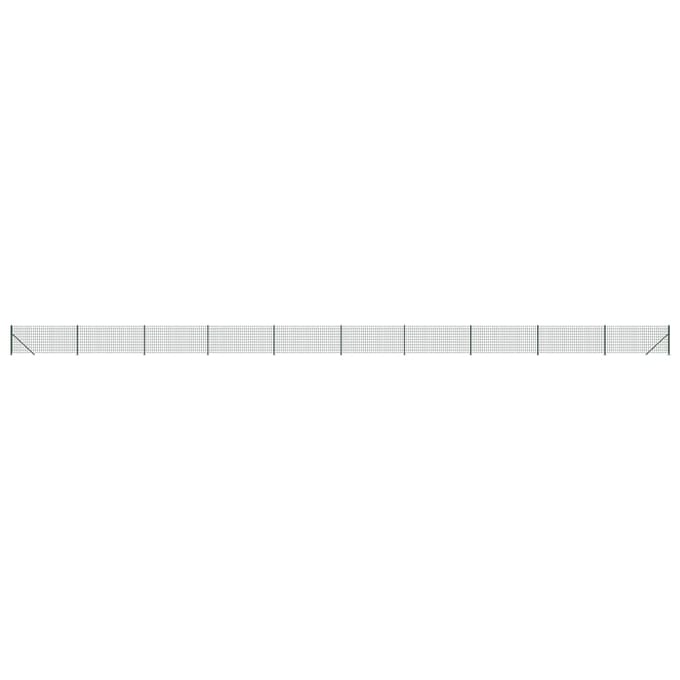 vidaXL - Draadgaashek - met - flens - 0,8x25 - m - groen
