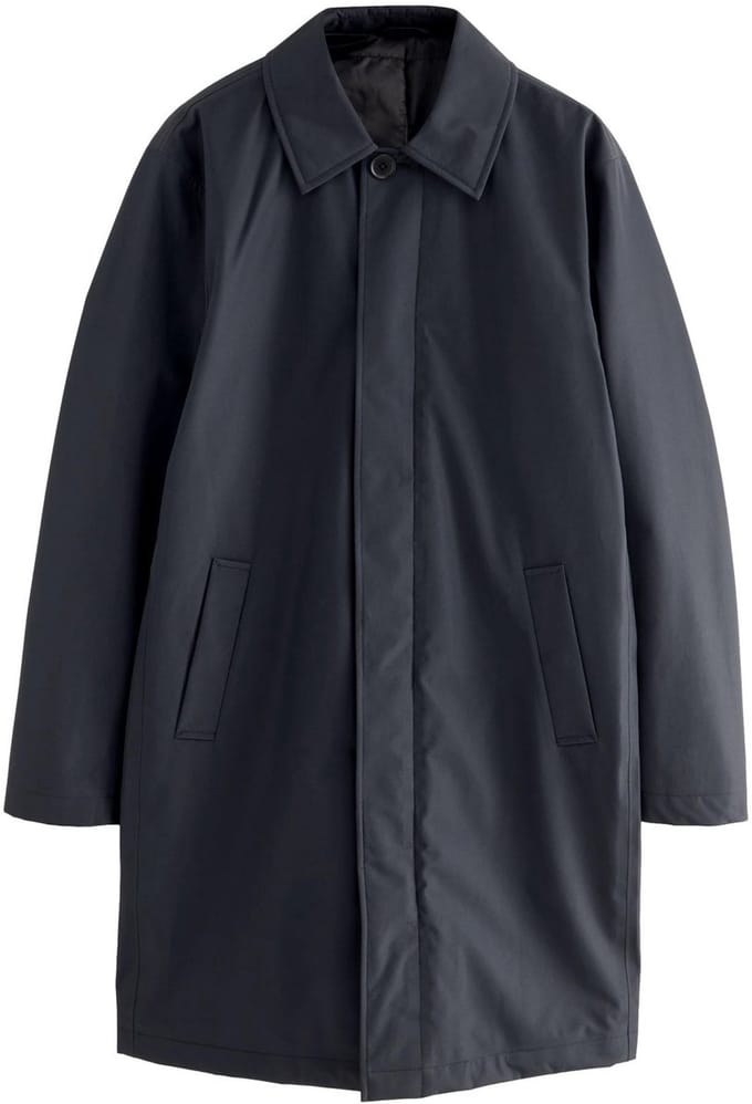 Next - Heren - Normale Pasvorm - Waterbestendige trenchcoat - Blauw