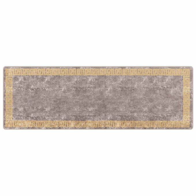 vidaXL - Tapijt - Runner - MARSA - Grijs - 100 - x - 300 - cm - Polyester - en - PVC