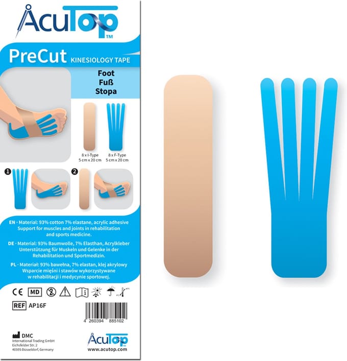 AcuTop PreCut Kinelogische Tape Voet
