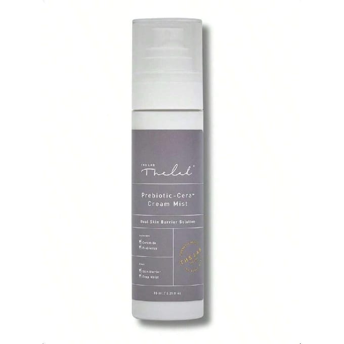 THE LAB by blanc doux Brume Crème Prébiotique-Céra 95ml/Solution Barrière Cutanée Double - Complexe de Céramides, Prébiotiques, Hydratation Profonde gray