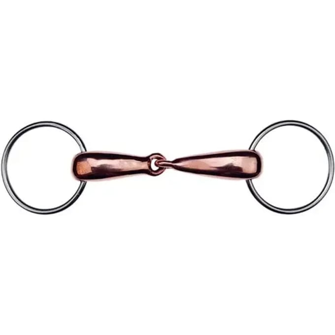 2 ring bit voor koperen paarden Feeling