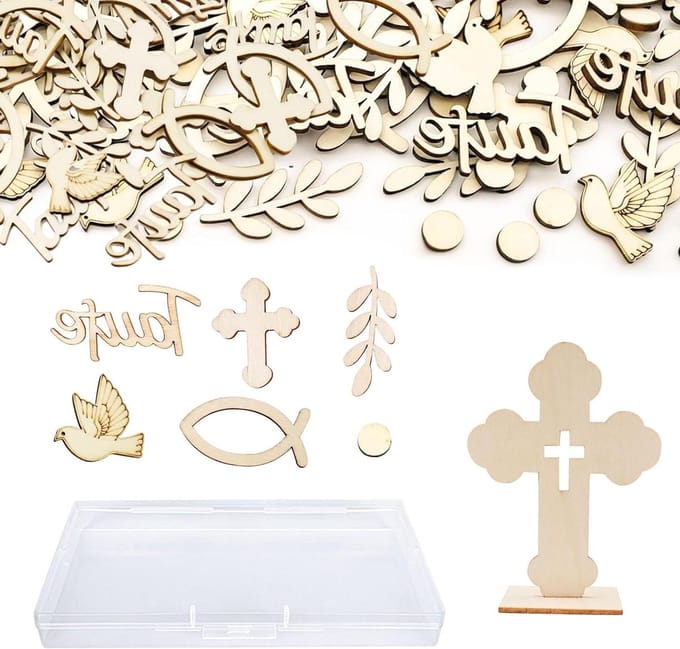 Dailygoods- Doopdecoraties 101 Stuks - Tafeldecoratie - Houten