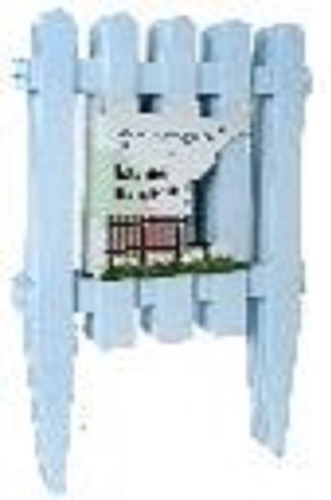 Gazonrand - bloementuinboarder wit tuinhekjes - 4 panelen - 160 cm lang met pinnen