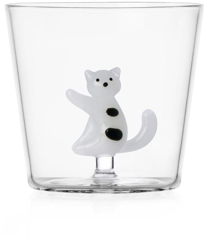 Ichendorf Milano - Waterglas White Cat met zwarte stippen - Waterglazen