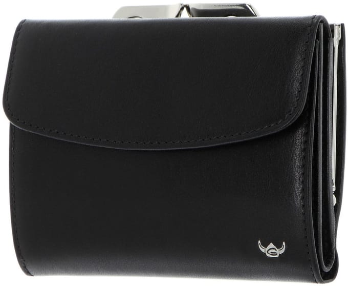 Golden Head Leren portemonnee Colorado RFID Protect Bügelbörse 2123 Schwarz zwart
