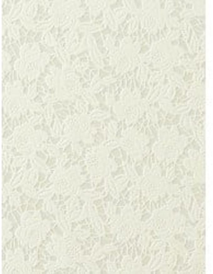 KANT BORDUUR BEHANG WIT BLOEMEN 45572