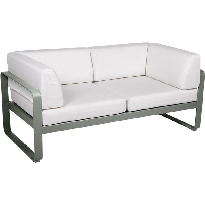 Fermob BELLEVIE club sofa 2 zits - 48 rozemarijn mat - 81 witgrijs