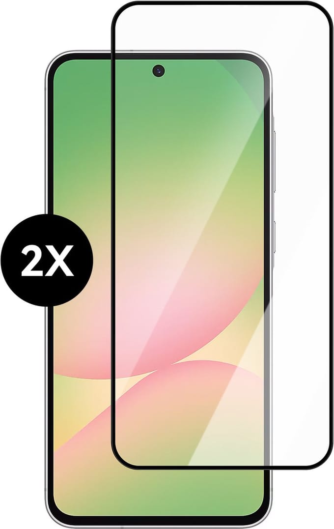 Screenprotector geschikt voor Samsung A56 Screenprotector - Gehard Glas - 2 stuks - Beschermglas - Screenprotector geschikt voor Samsung Galaxy A56 - Volledig Dekkend