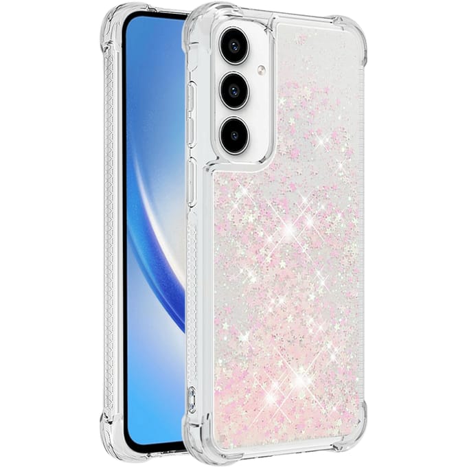 Mocaa Samsung Galaxy A55 5G Valbestendig Glitter Hoesje Roze