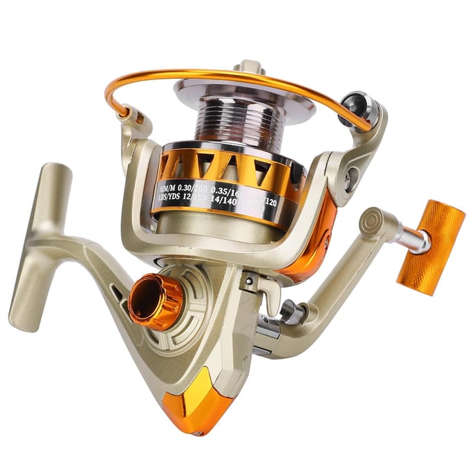 JF5000 Draagbare Metalen Vislijn Reel Zeehengel Werphengels Werp Visaccessoire beige